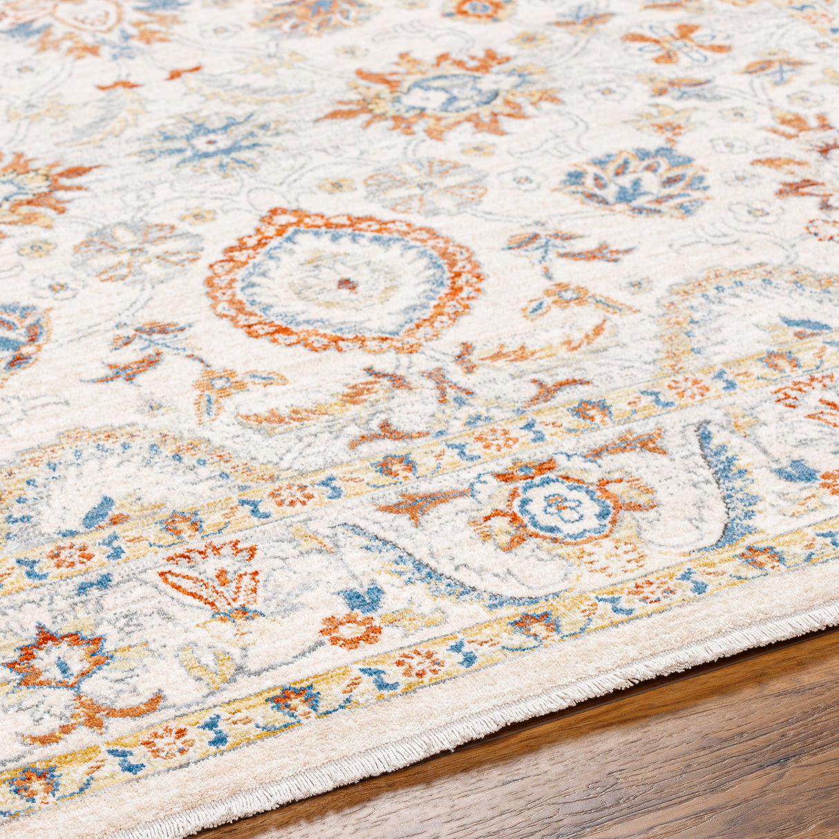 Surya Chicago Chg-2305 Slate, Light Beige, Mustard, Blue, Rust Rug.
