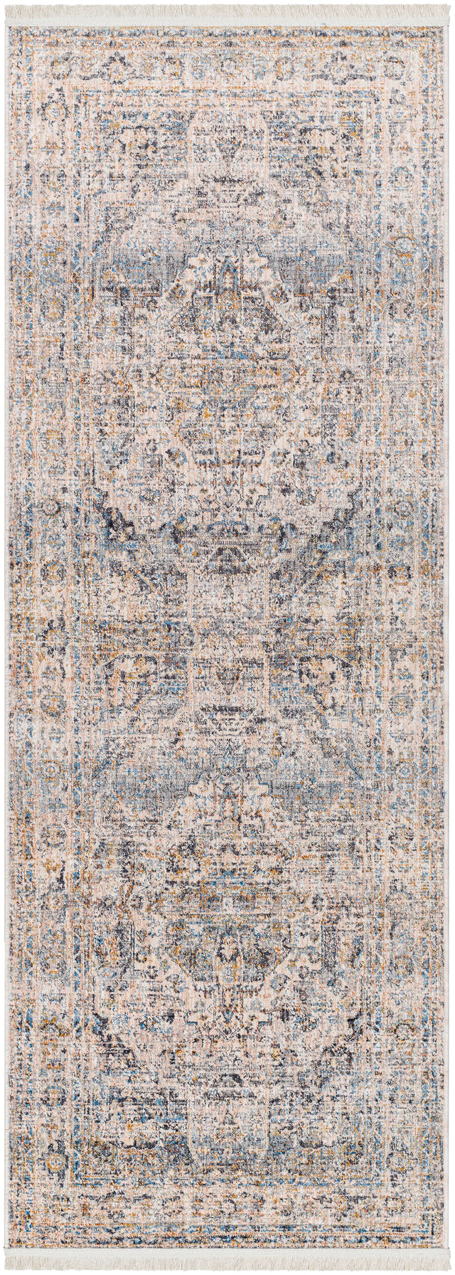 Surya Chicago Chg-2317 Slate, Charcoal, Light Beige, Blue, Mustard Rug.