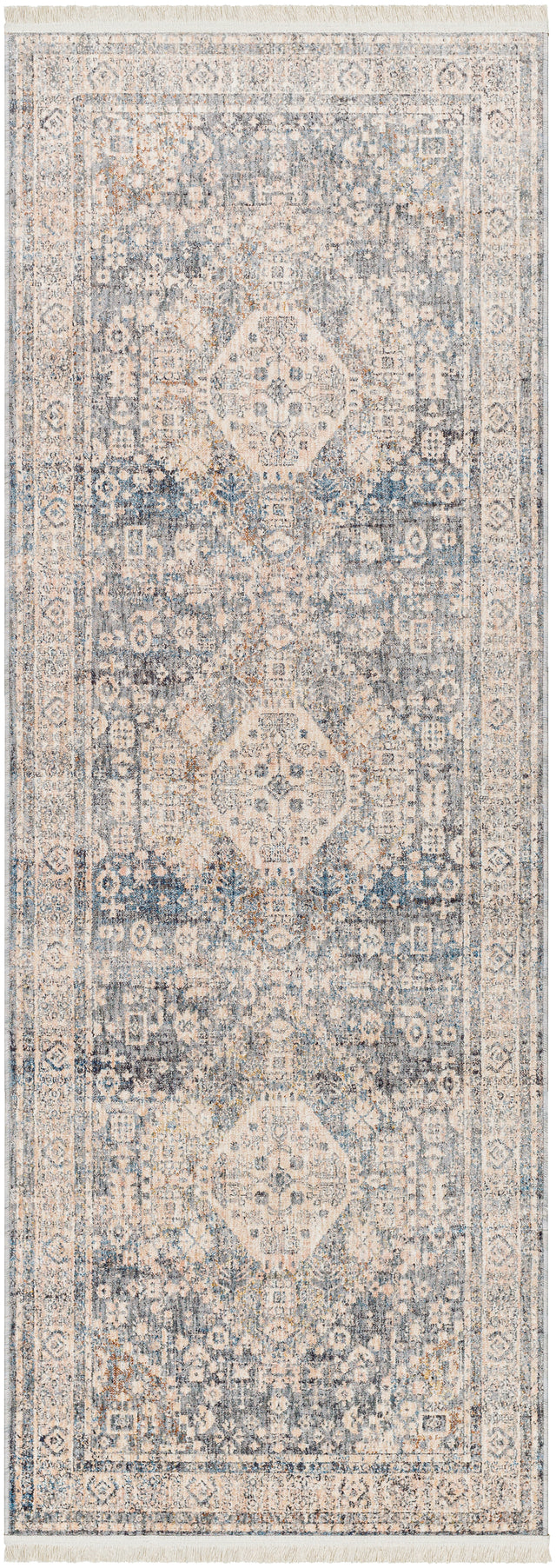 Surya Chicago Chg-2318 Slate, Light Beige, Burnt Orange, Blue, Rust Rug.