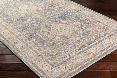 Surya Chicago Chg-2318 Slate, Light Beige, Burnt Orange, Blue, Rust Rug.