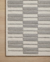 Chris Loves Julia x Loloi Bradley Brl-03 Ivory/Grey Rug.
