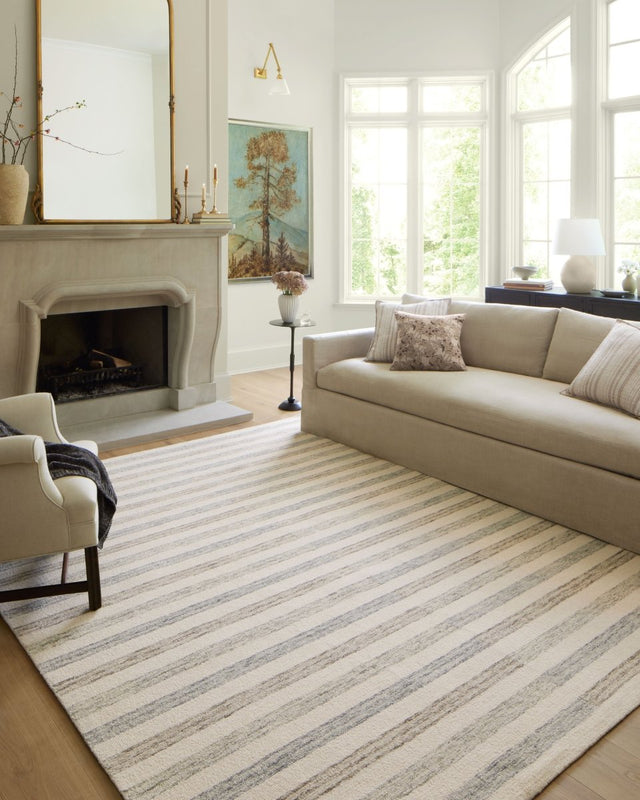 Chris Loves Julia x Loloi Chris Chr-05 Ivory/Slate Rug.