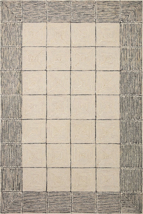 Chris Loves Julia x Loloi Francis Fra - 02 Cream/Black Rug - Chris Loves Julia x Loloi - frasfra - 02crbl2339