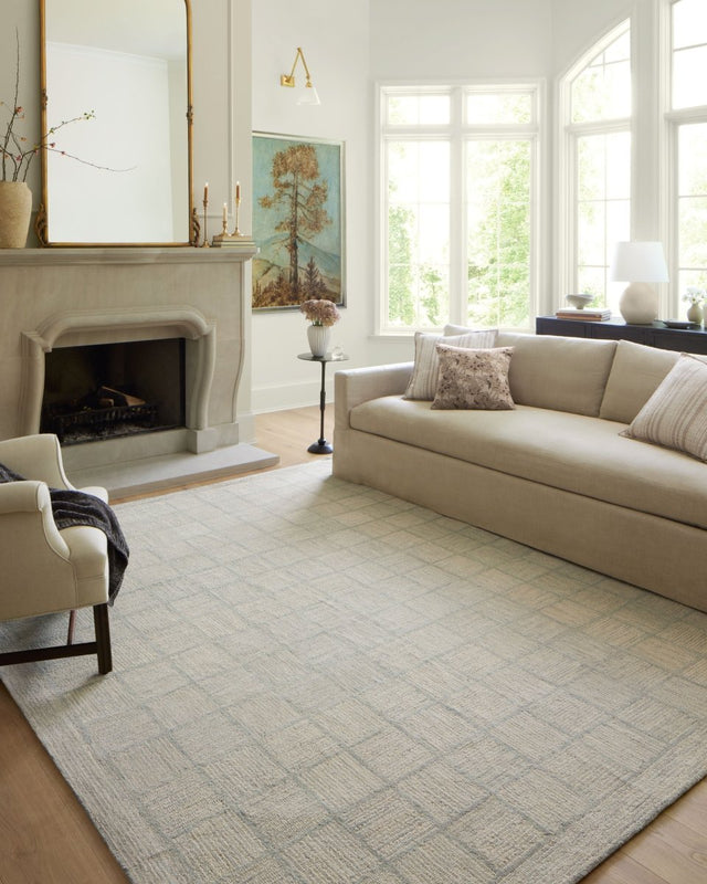 Chris Loves Julia x Loloi Francis Fra-03 Silver/Sky Rug.