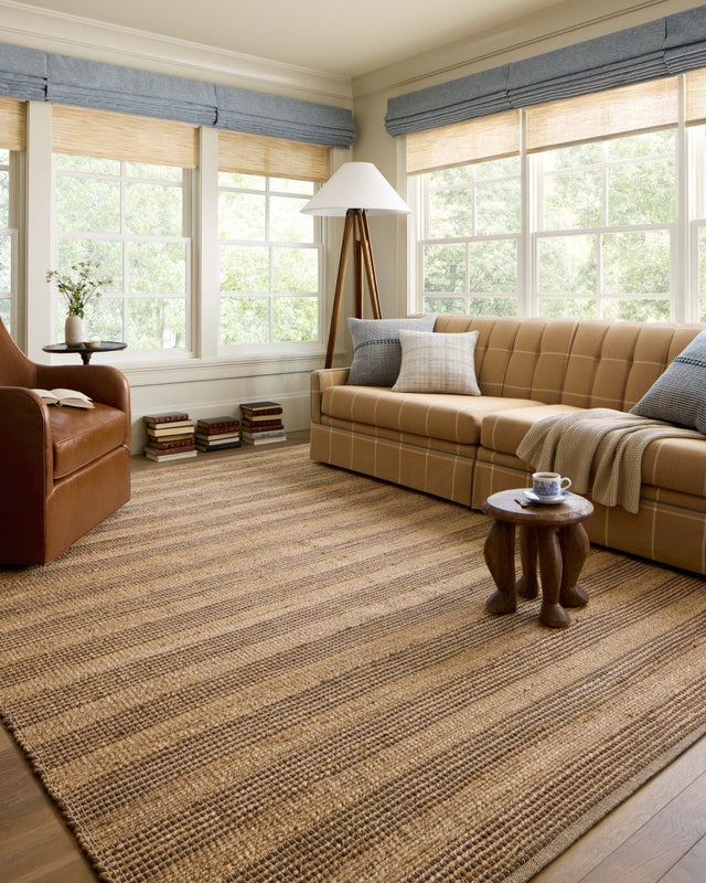 Chris Loves Julia x Loloi Judy Jud-06 Natural/Chocolate Rug.