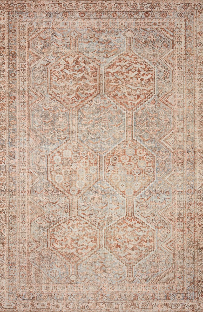 Chris Loves Julia x Loloi Jules Jul-04 Tangerine/Mist Rugs.