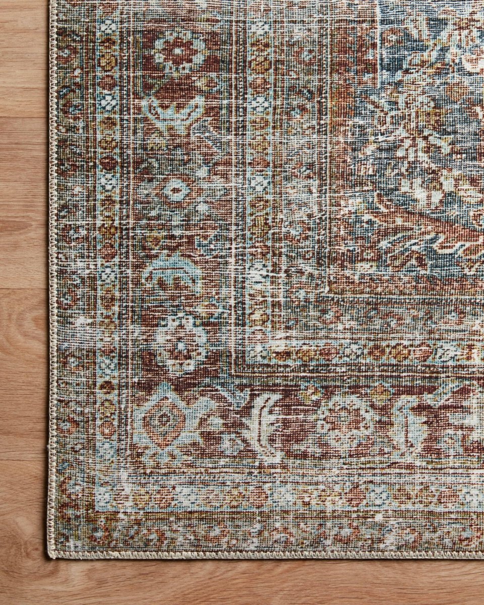 Chris Loves Julia x Loloi Jules Jul-05 Lagoon/Brick Rugs.