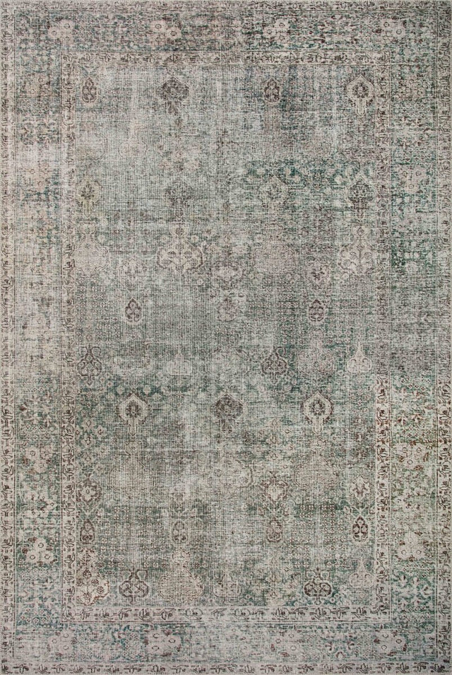 Chris Loves Julia x Loloi Jules Jul-08 Emerald/Antique Ivory Rug.