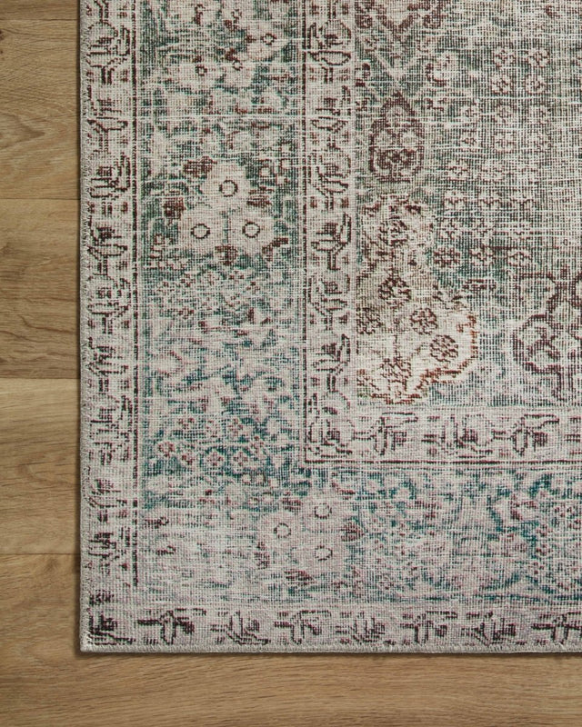 Chris Loves Julia x Loloi Jules Jul-08 Emerald/Antique Ivory Rug.