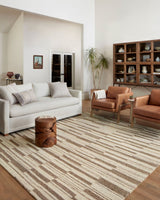 Chris Loves Julia x Loloi Polly Pol-04 Beige/Tobacco Rug.