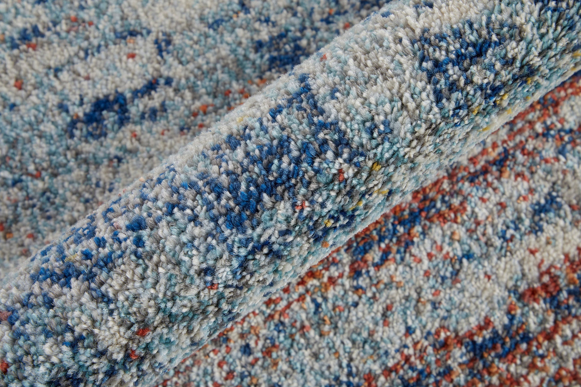 Feizy Edgemont Edg39Iuf Blue/Ivory/Orange Area Rug