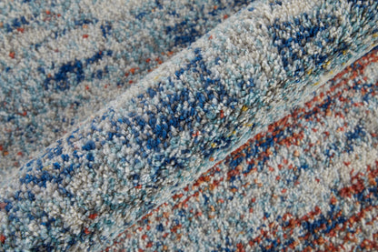 Feizy Edgemont Edg39Iuf Blue/Ivory/Orange Area Rug