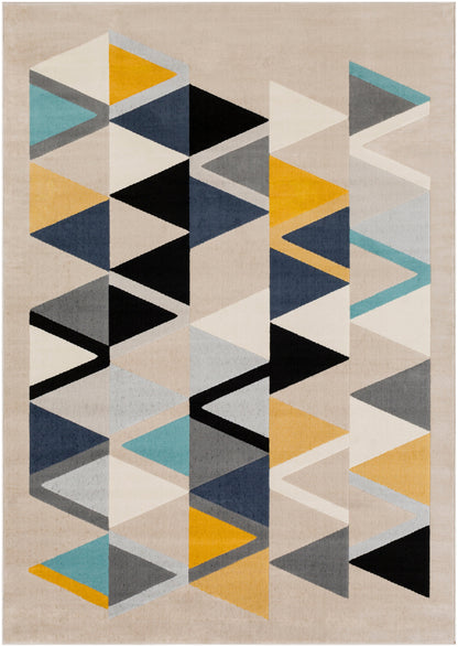 Surya City Cit-2349 Mustard, Aqua, Beige, Khaki Rugs