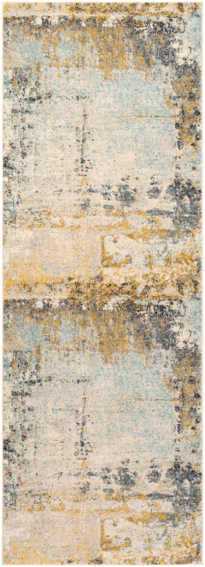 Surya City Cit-2378 Mustard, Aqua, Beige, Khaki, Taupe Rugs