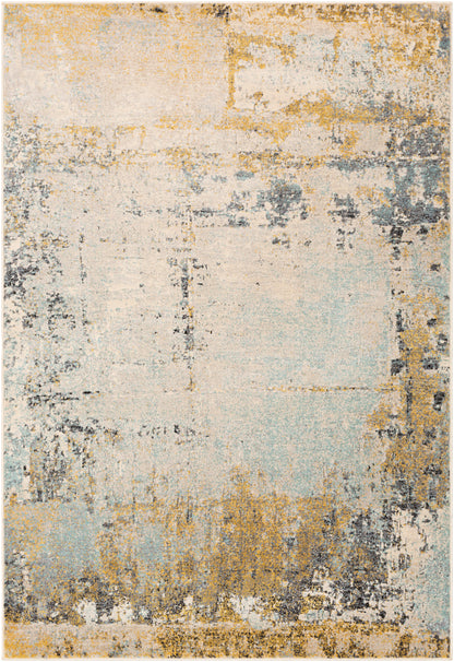 Surya City Cit-2378 Mustard, Aqua, Beige, Khaki, Taupe Rugs