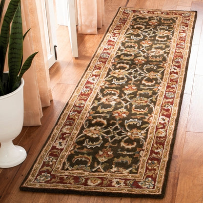 Safavieh Classic Cl758P Dark Olive / Red Rugs