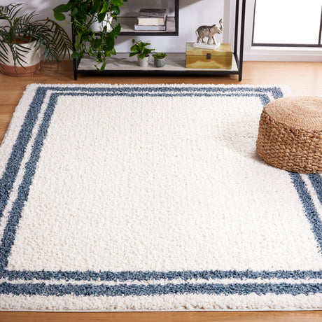 Safavieh Calico Shag Clc100A Ivory/Blue Rug.