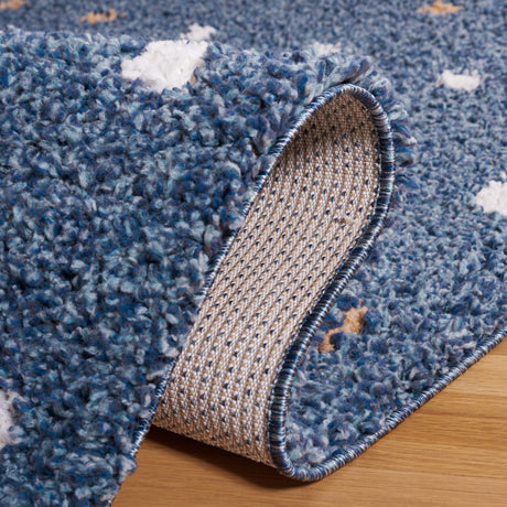 Safavieh Calico Shag Clc102M Blue/Ivory Rug.