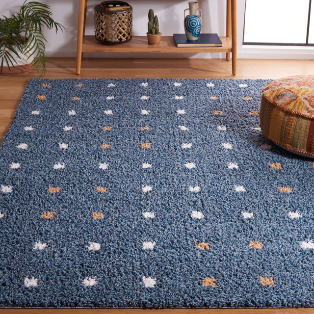 Safavieh Calico Shag Clc102M Blue/Ivory Rug.