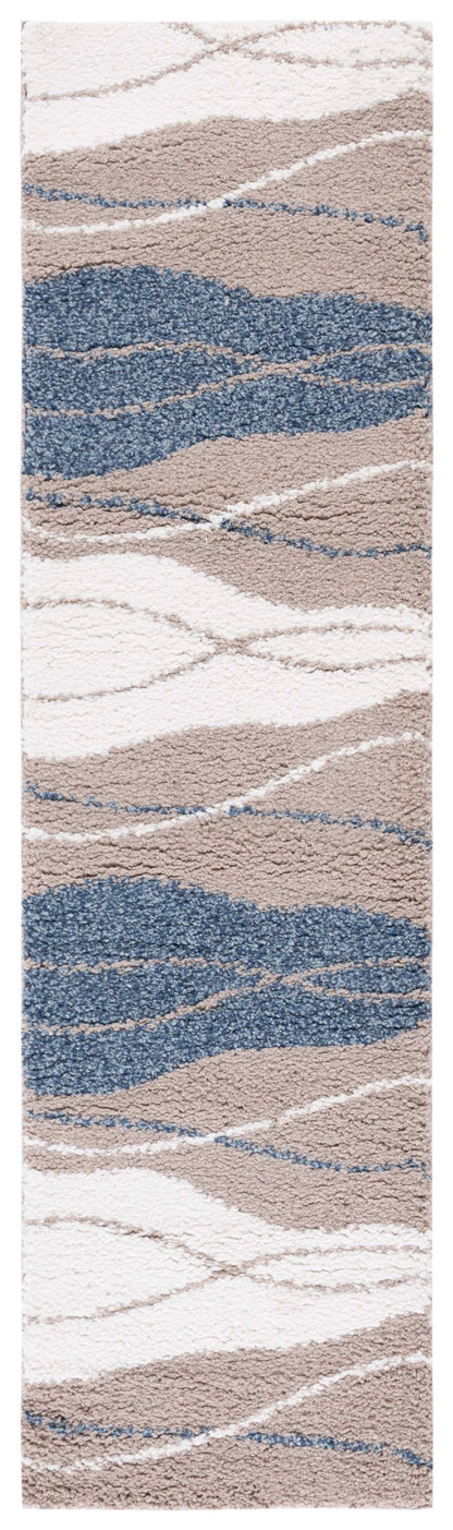 Safavieh Calico Shag Clc108E Taupe/Blue Area Rug