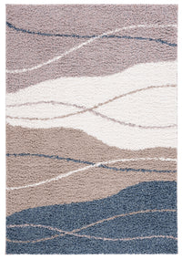 Safavieh Calico Shag Clc108E Taupe/Blue Area Rug