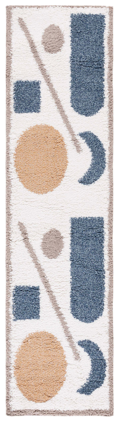 Safavieh Calico Shag Clc114A Ivory/Blue Area Rug