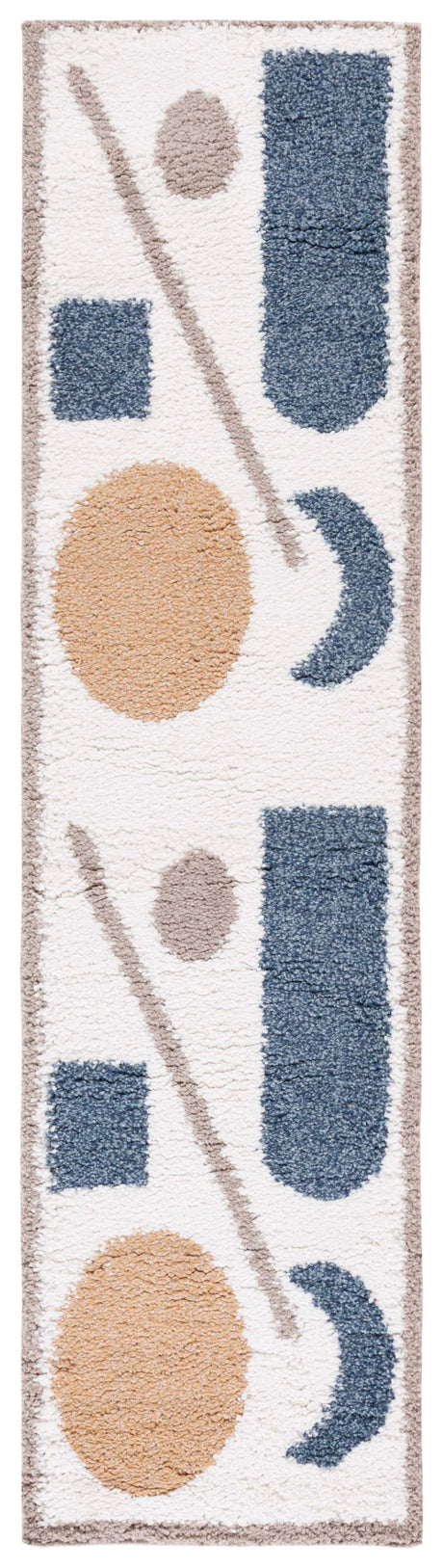 Safavieh Calico Shag Clc114A Ivory/Blue Rug.