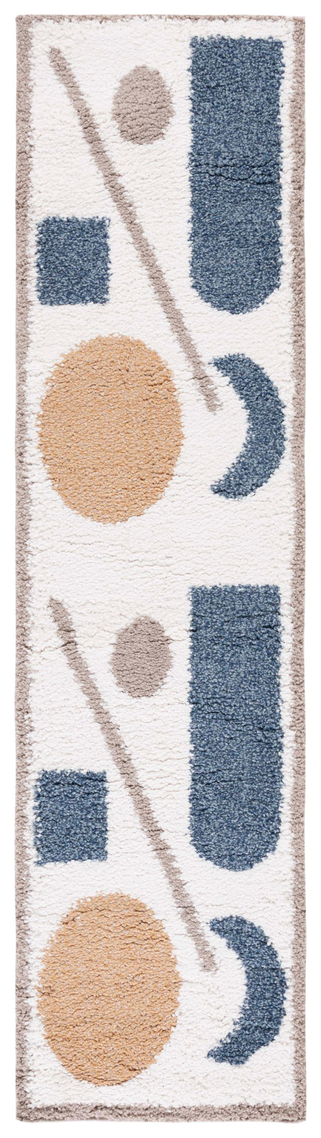 Safavieh Calico Shag Clc114A Ivory/Blue Rug.