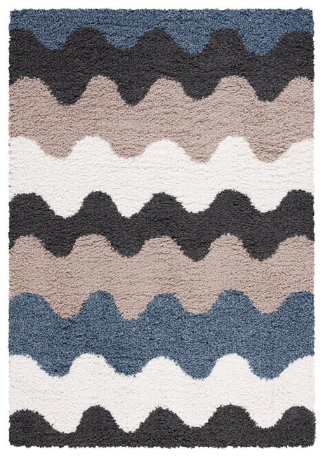 Safavieh Calico Shag Clc116Z Black/Taupe Rug.