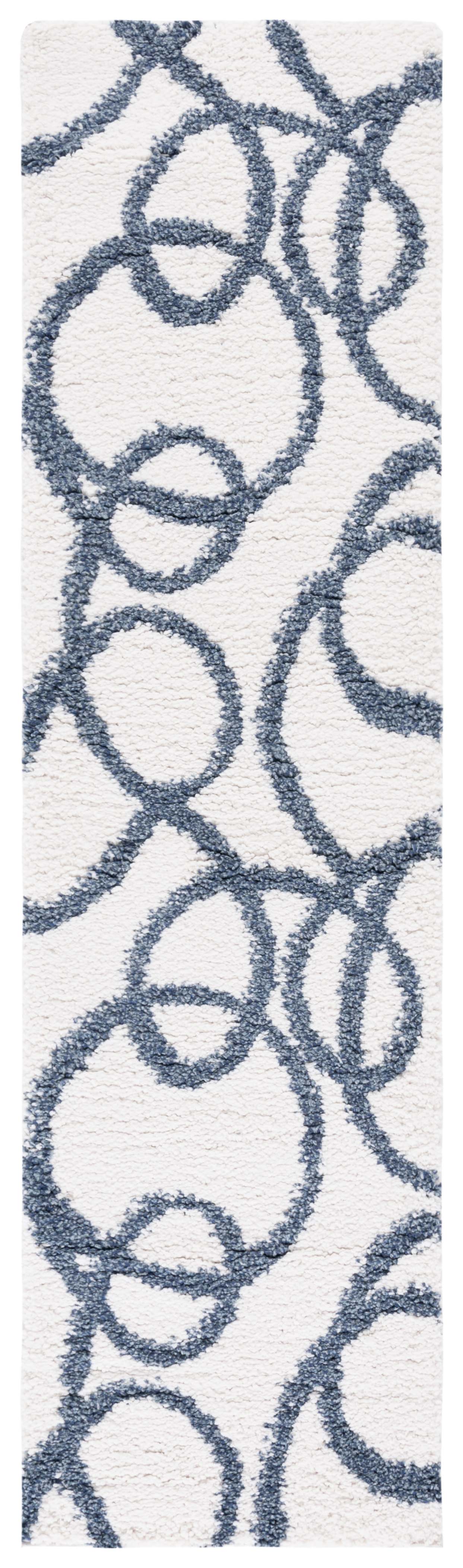 Safavieh Calico Shag Clc118A Ivory/Blue Area Rug