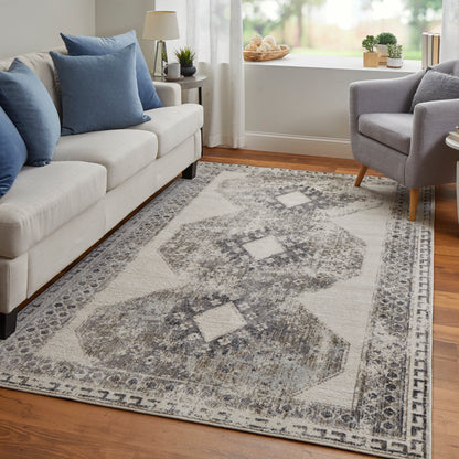 Feizy Kano 86439Ljf Ivory/Taupe/Gray Area Rug