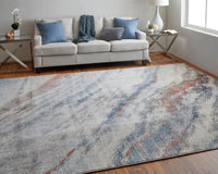 Feizy Edgemont Edg39Imf Ivory/Orange/Blue Area Rug