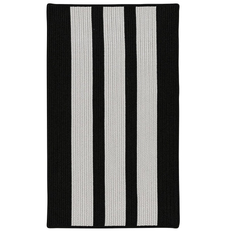 Colonial Mills Everglades Vertical Stripe Ev27 Black Shadow Rugs.