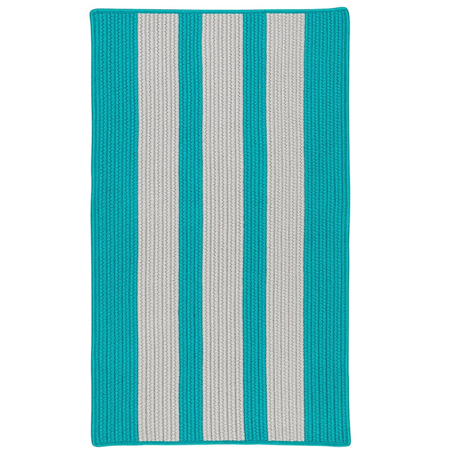 Colonial Mills Everglades Vertical Stripe Ev37 Turquoise Rugs.