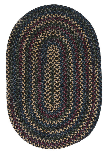 Colonial Mills Midnight Mn47 Carbon / Green / Multi Rugs.