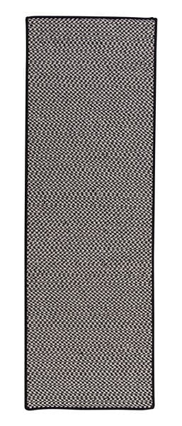 Colonial Mills Outdoor Houndstooth Tweed Ot49 Black / Black Rugs - Colonial Mills - ot49r024x036s