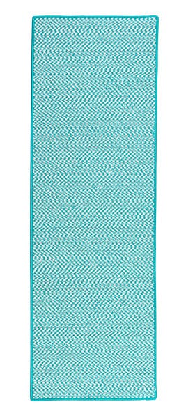 Colonial Mills Outdoor Houndstooth Tweed Ot57 Turquoise / Blue Rugs - Colonial Mills - ot57r024x036s