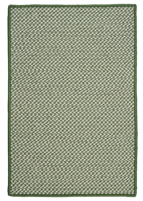 Colonial Mills Outdoor Houndstooth Tweed Ot68 Leaf Green / Green Rugs - Colonial Mills - ot68r024x036s