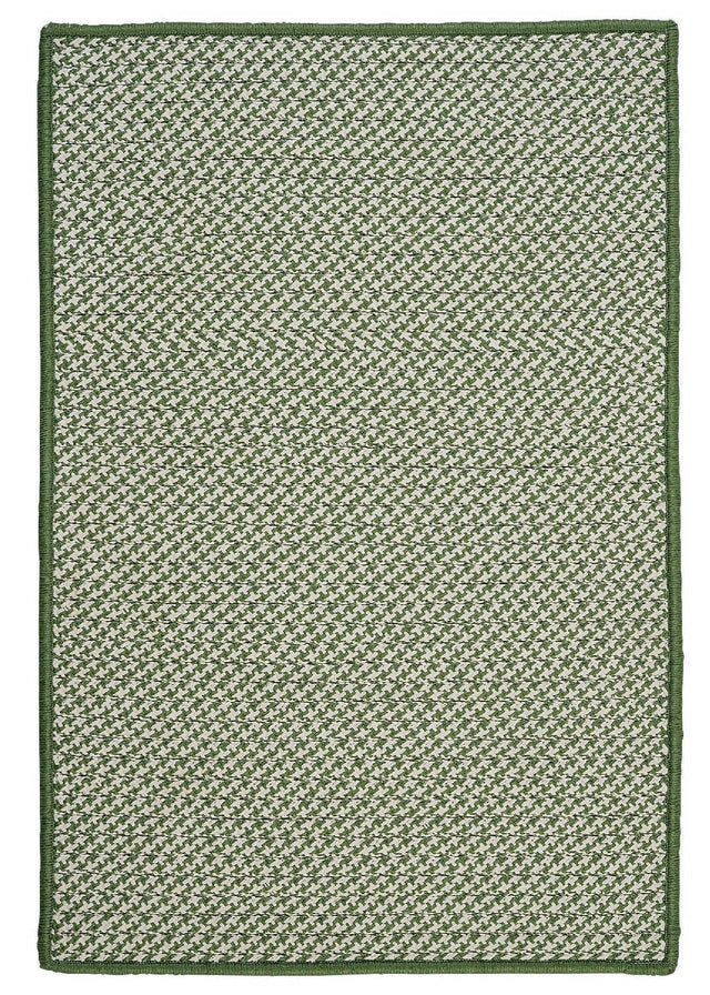 Colonial Mills Outdoor Houndstooth Tweed Ot68 Leaf Green / Green Rugs - Colonial Mills - ot68r024x036s