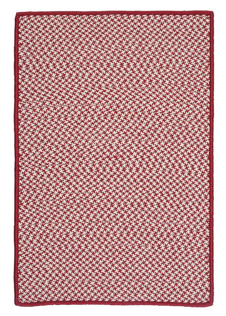 Colonial Mills Outdoor Houndstooth Tweed Ot79 Sangria / Red Rugs - Colonial Mills - ot79r024x036s