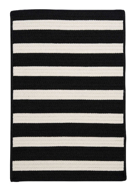 Colonial Mills Stripe It Tr89 Black White / Black Rugs.