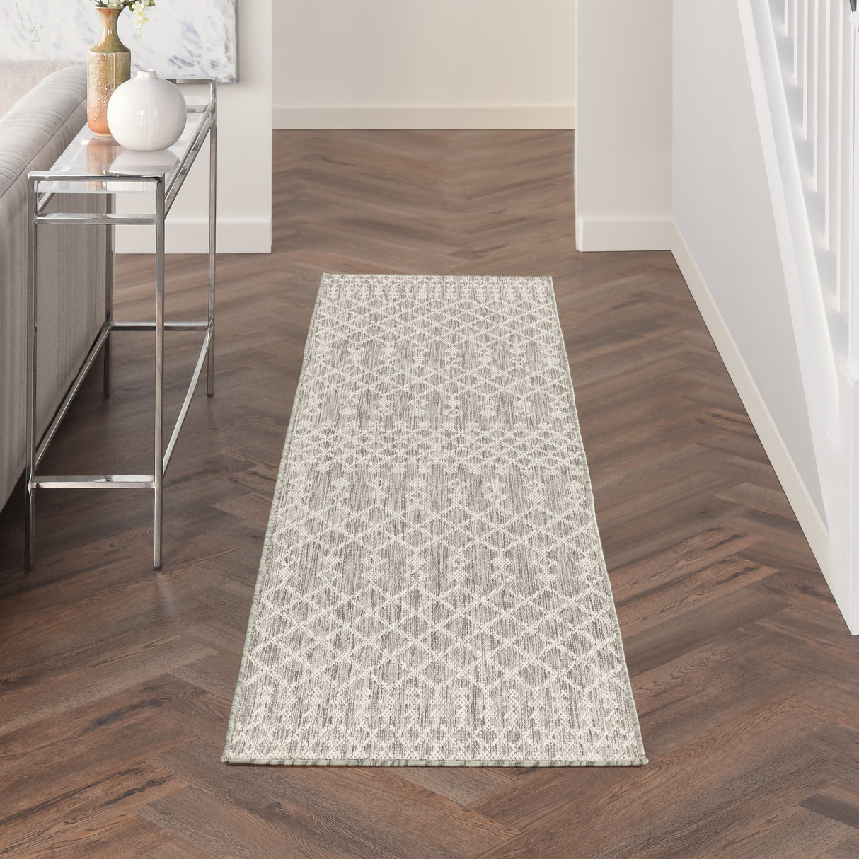 Nourison Positano Pos02 Light Grey Rug
