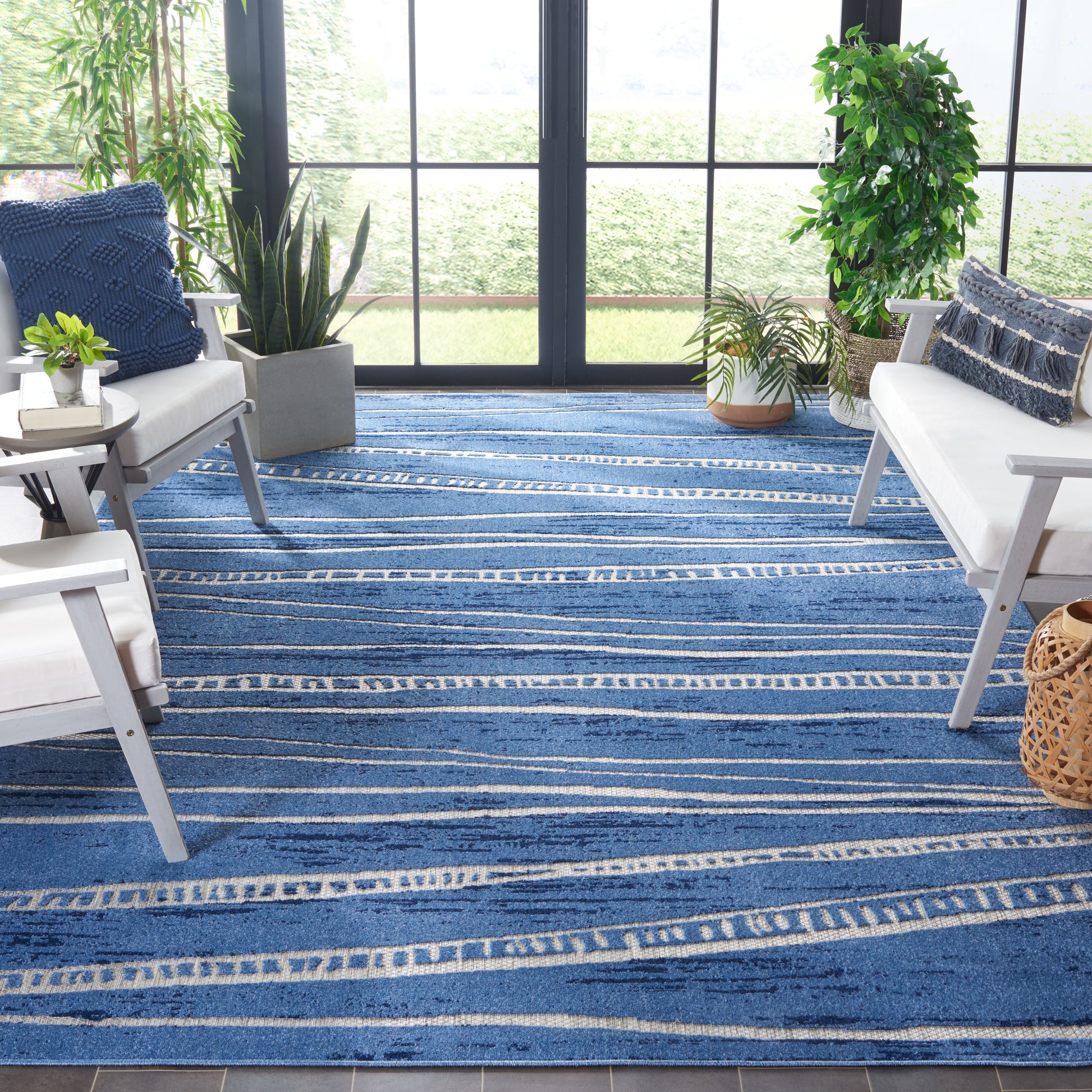 Safavieh Cottage Cot966N Blue Area Rug