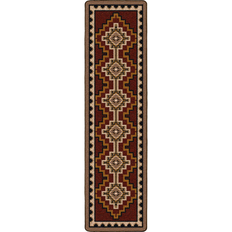 American Dakota Council Fire Red Rug