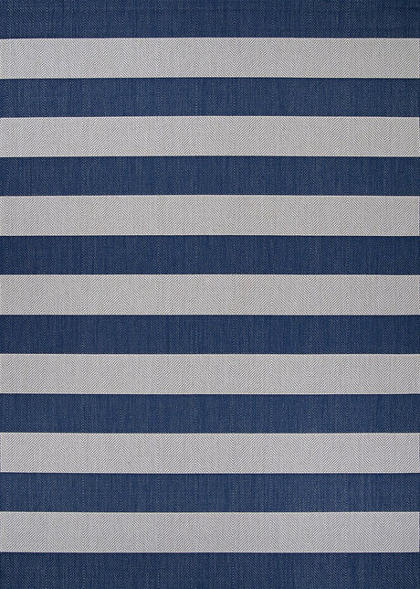 Couristan Afuera Yacht Club 5229/8503 Midnight Blue /Ivory Rugs - Couristan - 52298503020037t