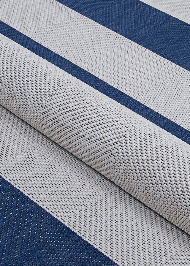 Couristan Afuera Yacht Club 5229/8503 Midnight Blue /Ivory Rugs - Couristan - 52298503020037t