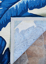 Couristan Covington Palm Leaves 2993/2003 Blue Rugs - Couristan - 29932003710710n