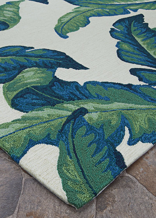 Couristan Covington Palm Leaves 2993/2040 Green Rugs - Couristan - 29932040710710n