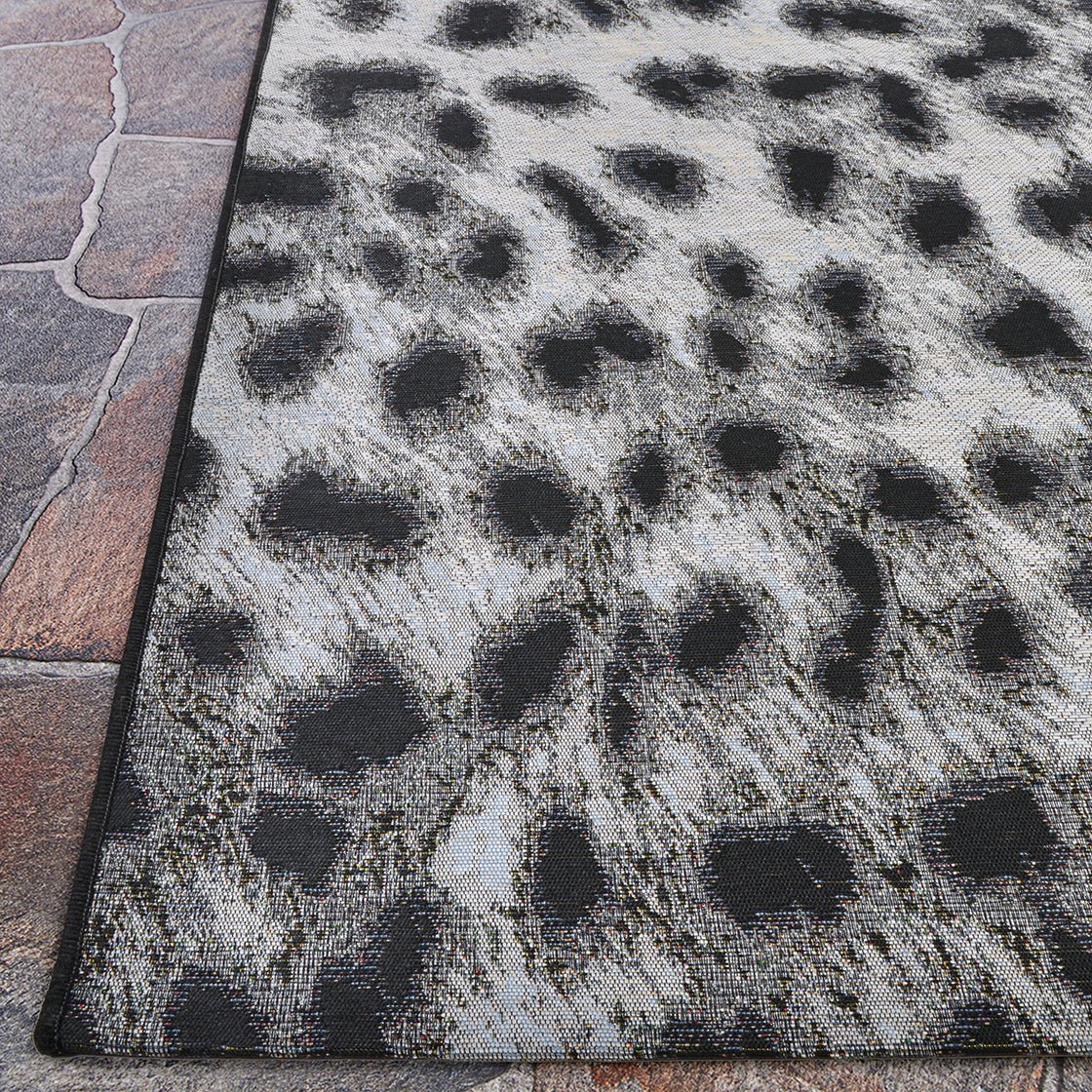 Couristan Dolce Lynx 5756/2002 Ivory - Charcoal Rug - Couristan - 57562002040510t
