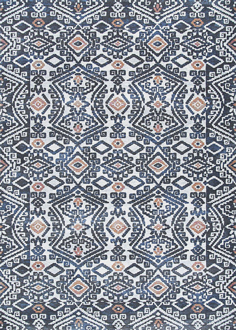 Couristan Everest Bohemia 6374/6636 Denim Ivory Rugs - Couristan - 63746636020037t